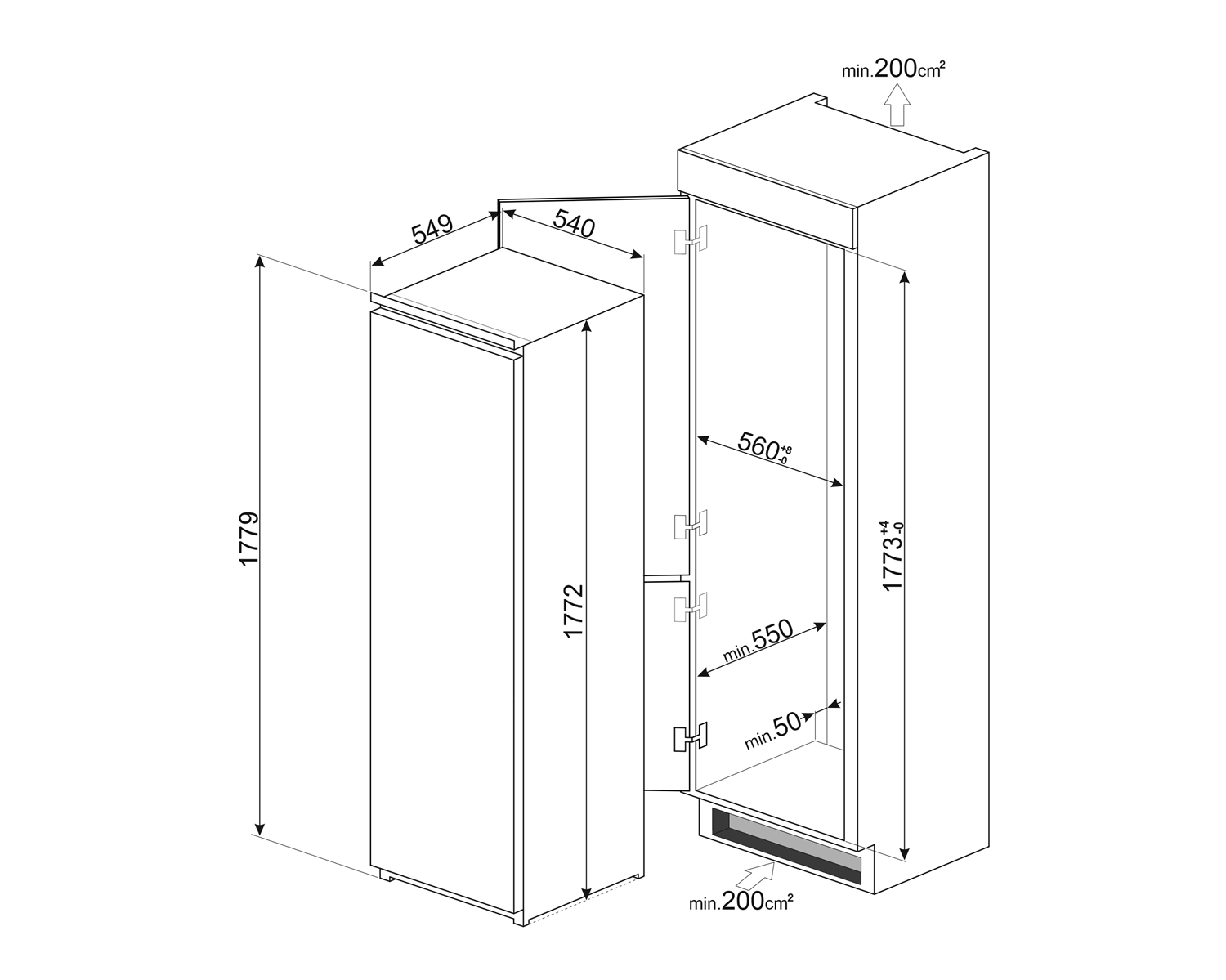 Smeg koelkast S8L1721E afbeelding 3