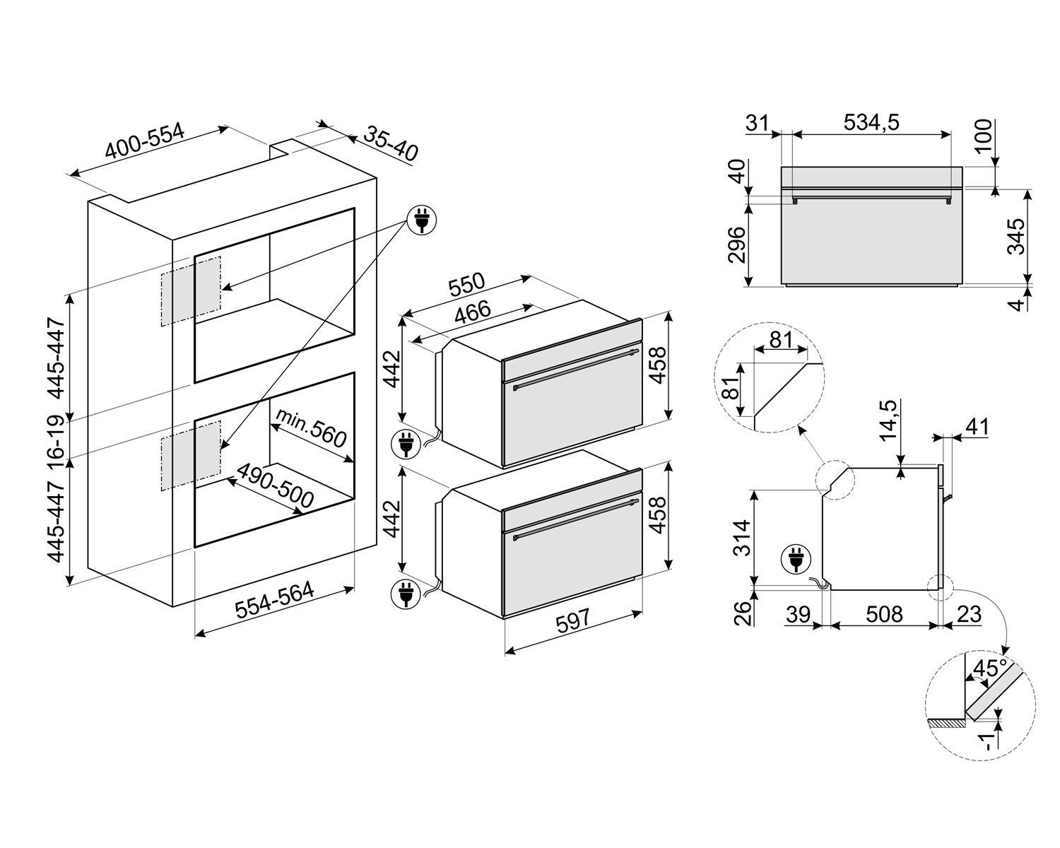 Smeg magnetron inbouw SF4301MCX afbeelding 4