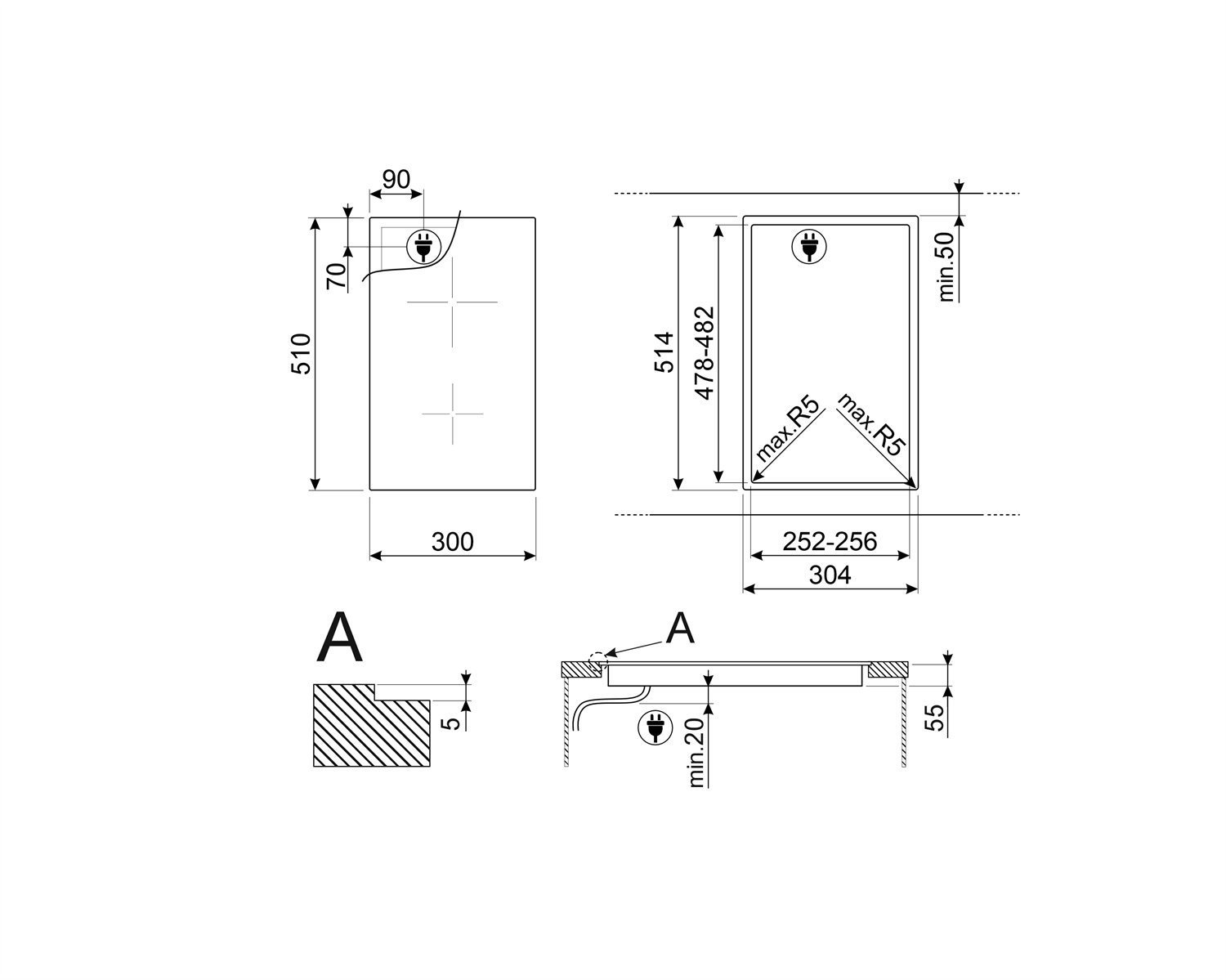 Smeg kookplaat inbouw SI2321D afbeelding 4