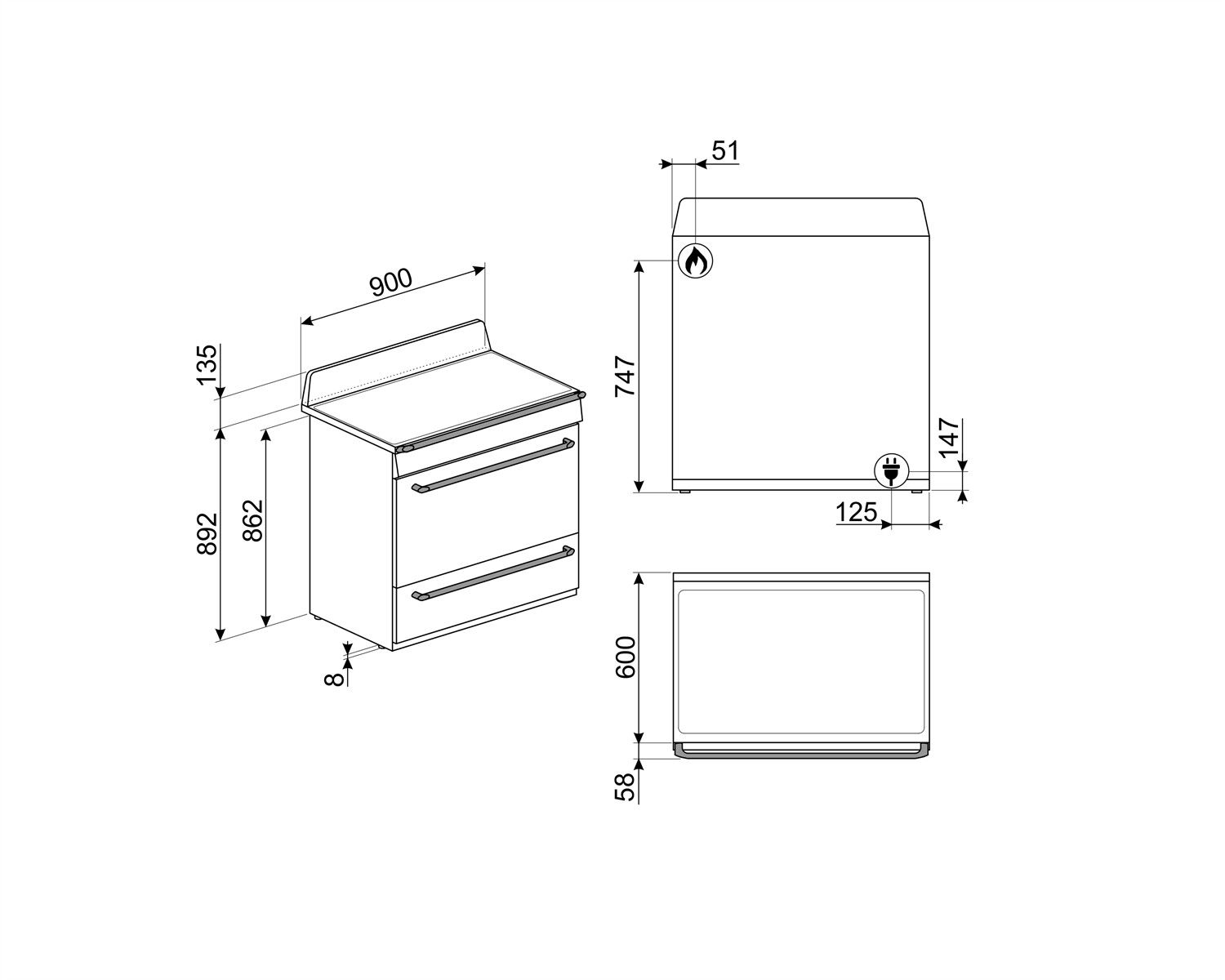 Smeg fornuis TR90IGR afbeelding 3