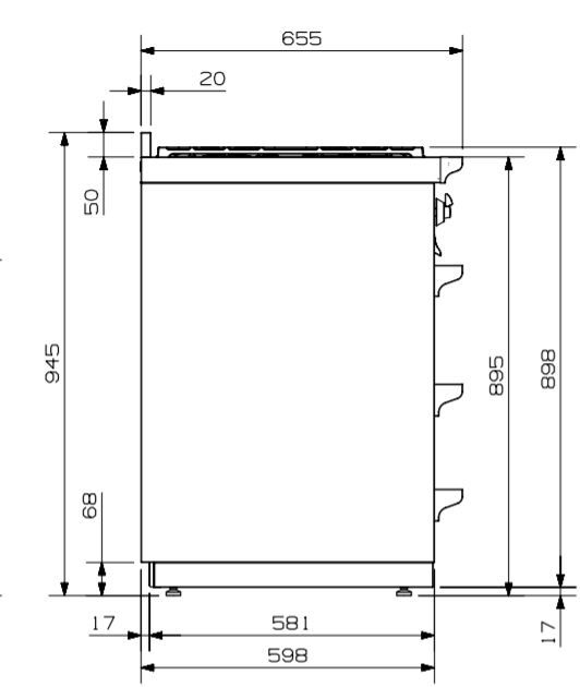 Steel A10FFFD4MNA  fornuis afbeelding 5