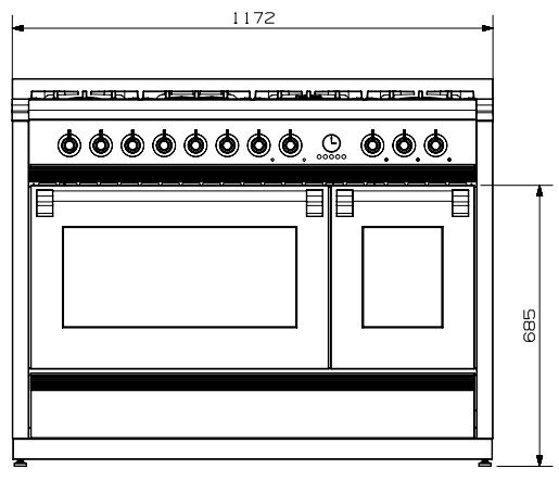 Steel fornuis  A12SF6TNA afbeelding 4