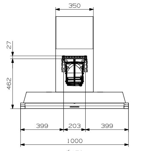 Steel afzuigkap AKL100 afbeelding 3