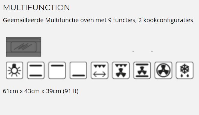 Steel E9F6NF  fornuis afbeelding 5