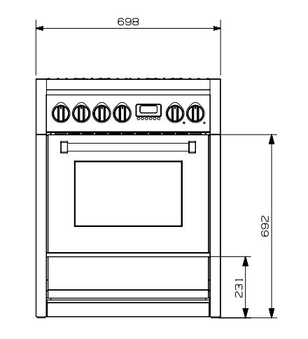 Steel G7F4CE  fornuis afbeelding 5