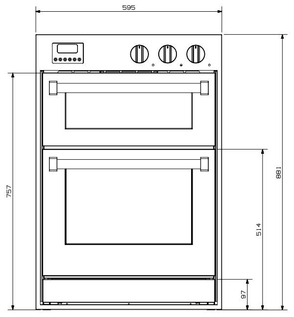 Steel GFFE6SS inbouw oven afbeelding 5