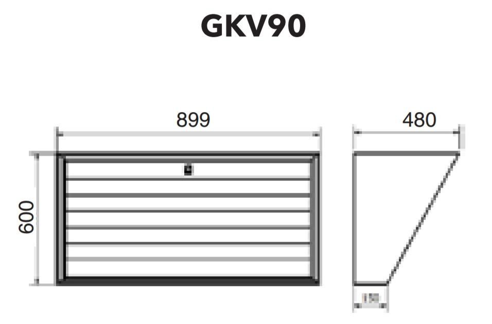 Steel GKV90SS  afzuigkap afbeelding 5
