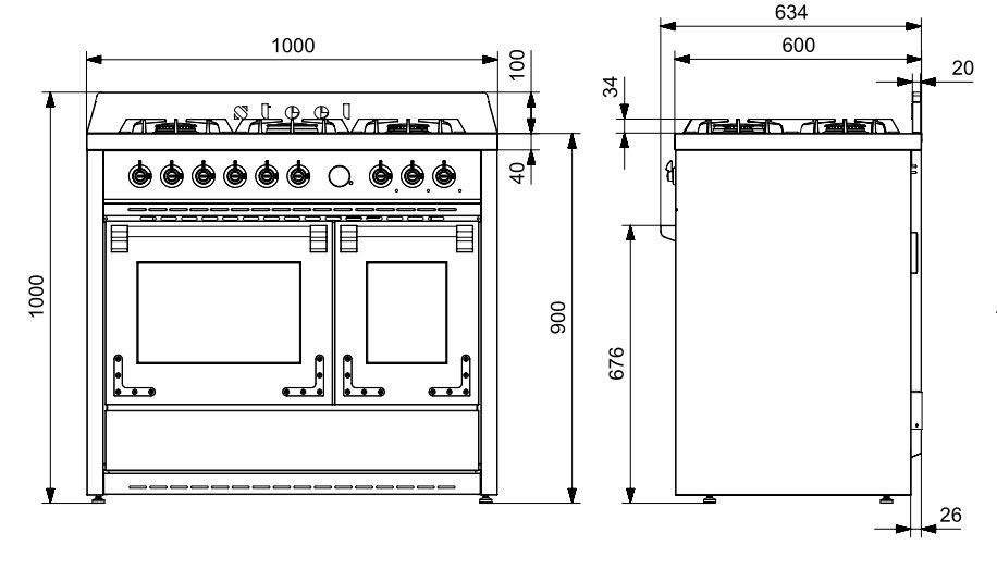 Steel fornuis  X10FF-6 BA afbeelding 4