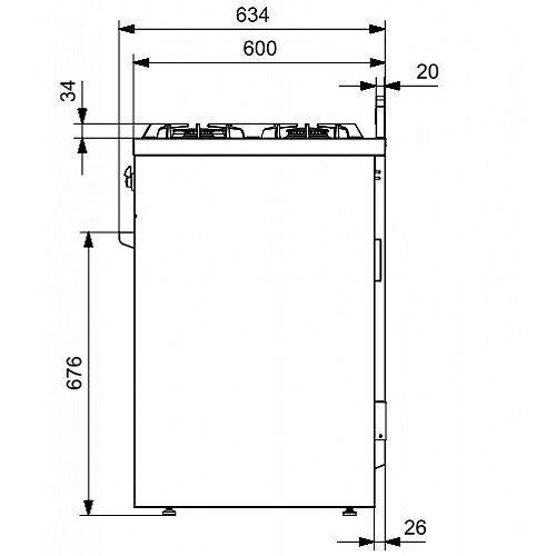 Steel fornuis  X10FF-6 CR afbeelding 4