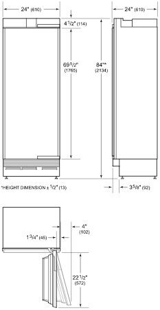 SubZero koelkast inbouw ICBDEC2450RL afbeelding 4