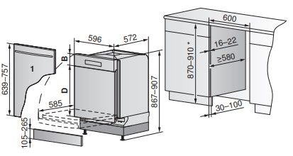 VZUG 4112100004 inbouw vaatwasser afbeelding 5