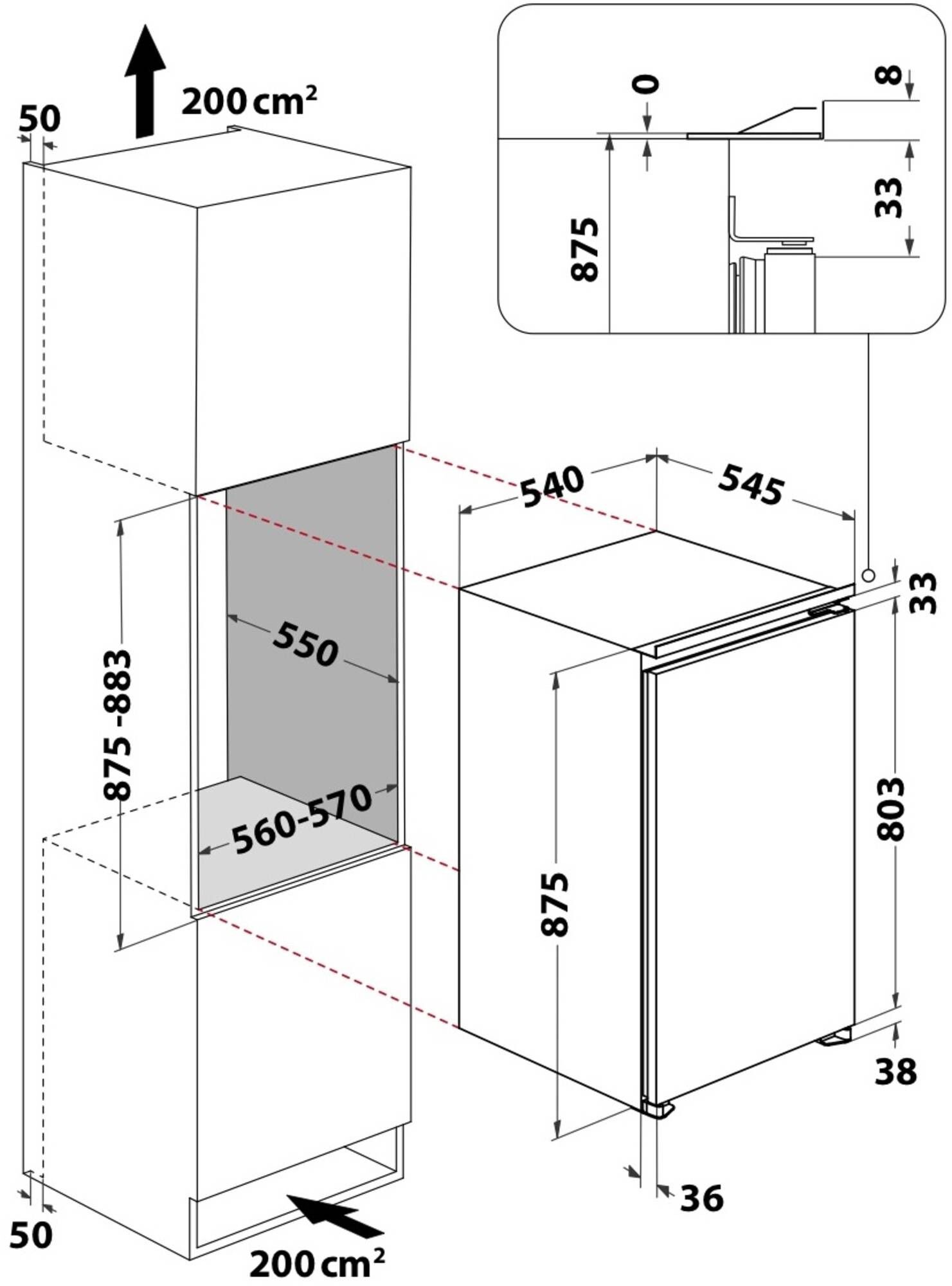 WHIRLPOOL ARG90211N inbouw koelkast afbeelding 5