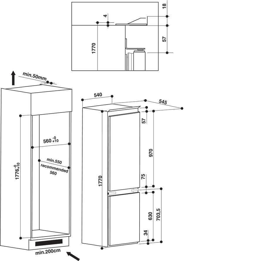 Whirlpool koelkast inbouw ART 6602/A+ afbeelding 4