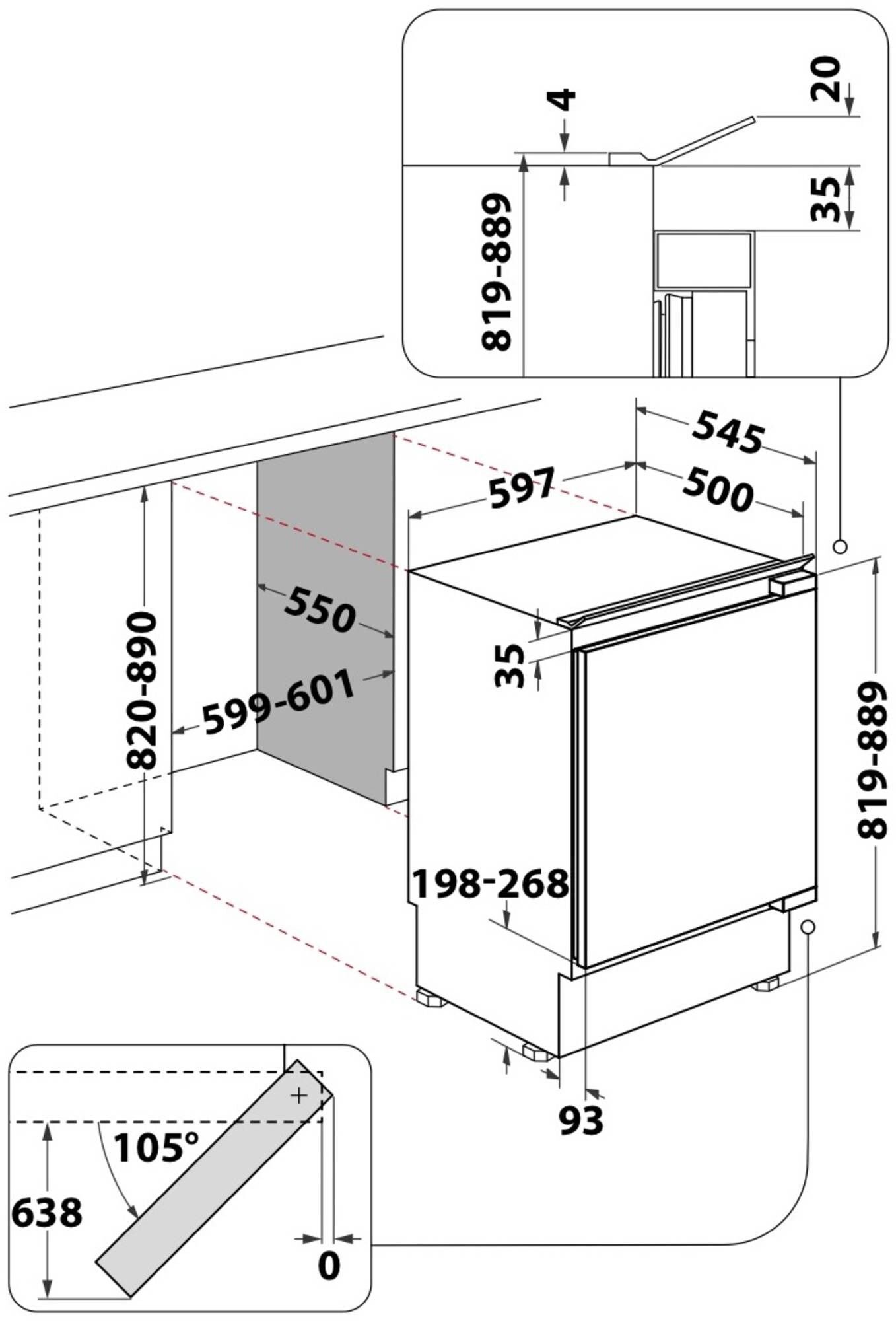 WHIRLPOOL koelkast ARZ0051 afbeelding 3