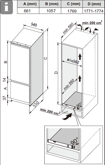 Witt koelkast CC17L6WTE afbeelding 3
