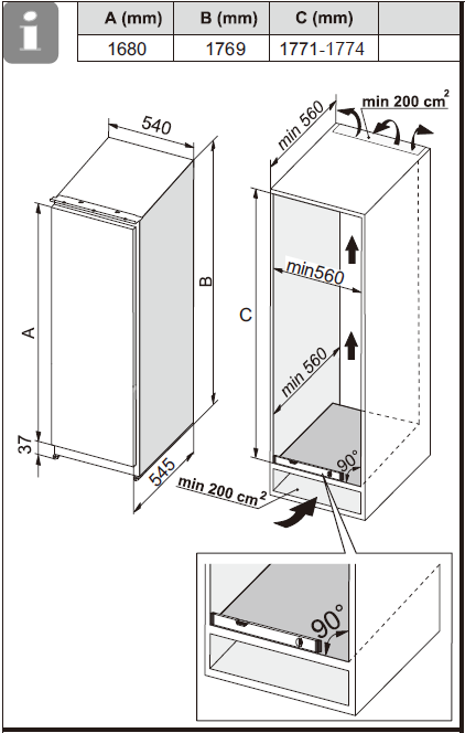 Witt vriezer CF17N6WNE afbeelding 3