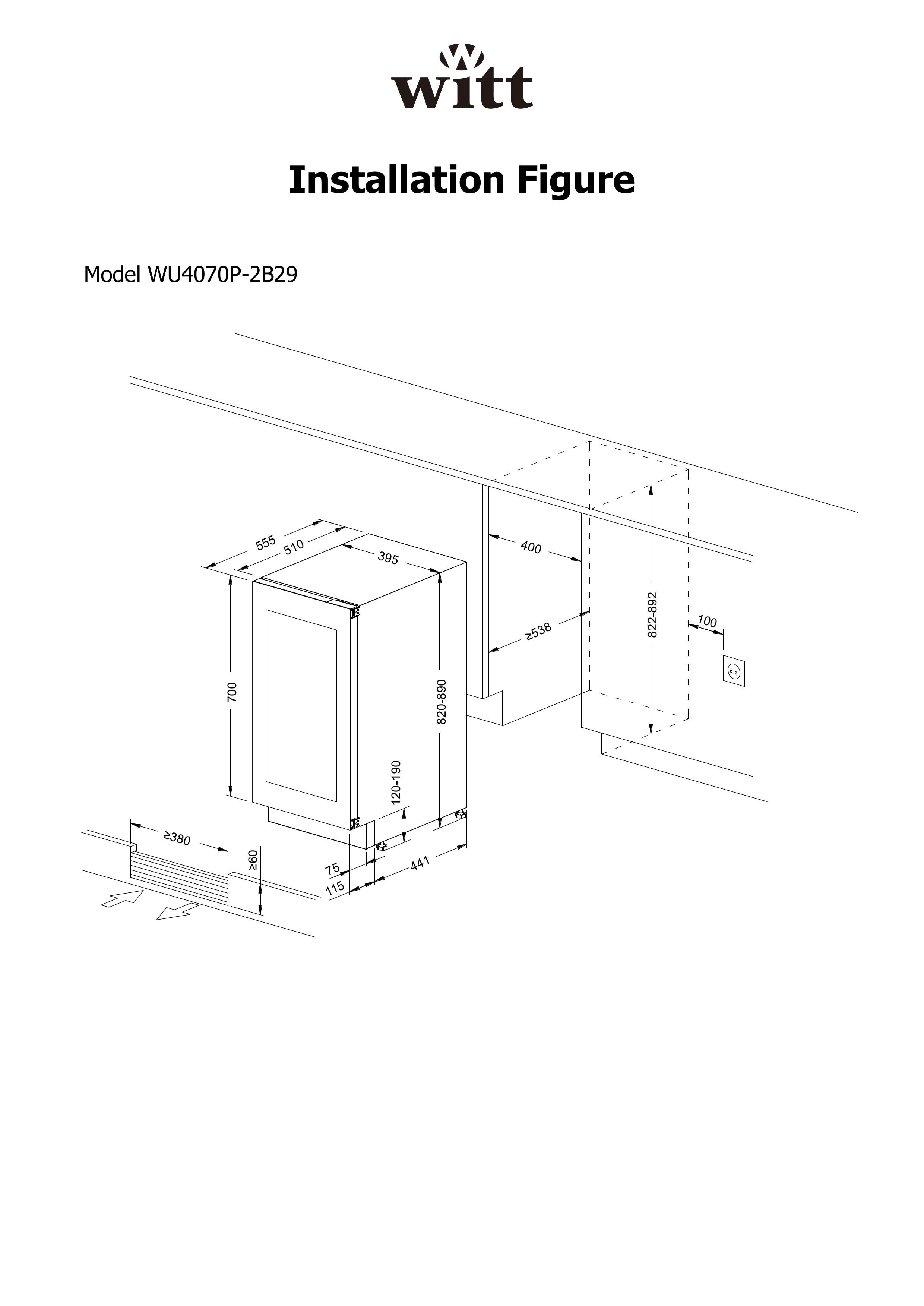Witt wijnkast vrijstaand WU4070P-2B29 afbeelding 4