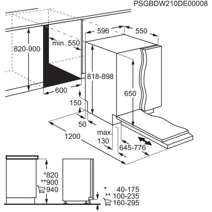 Zanussi ZDLN5521 inbouw vaatwasser afbeelding 5