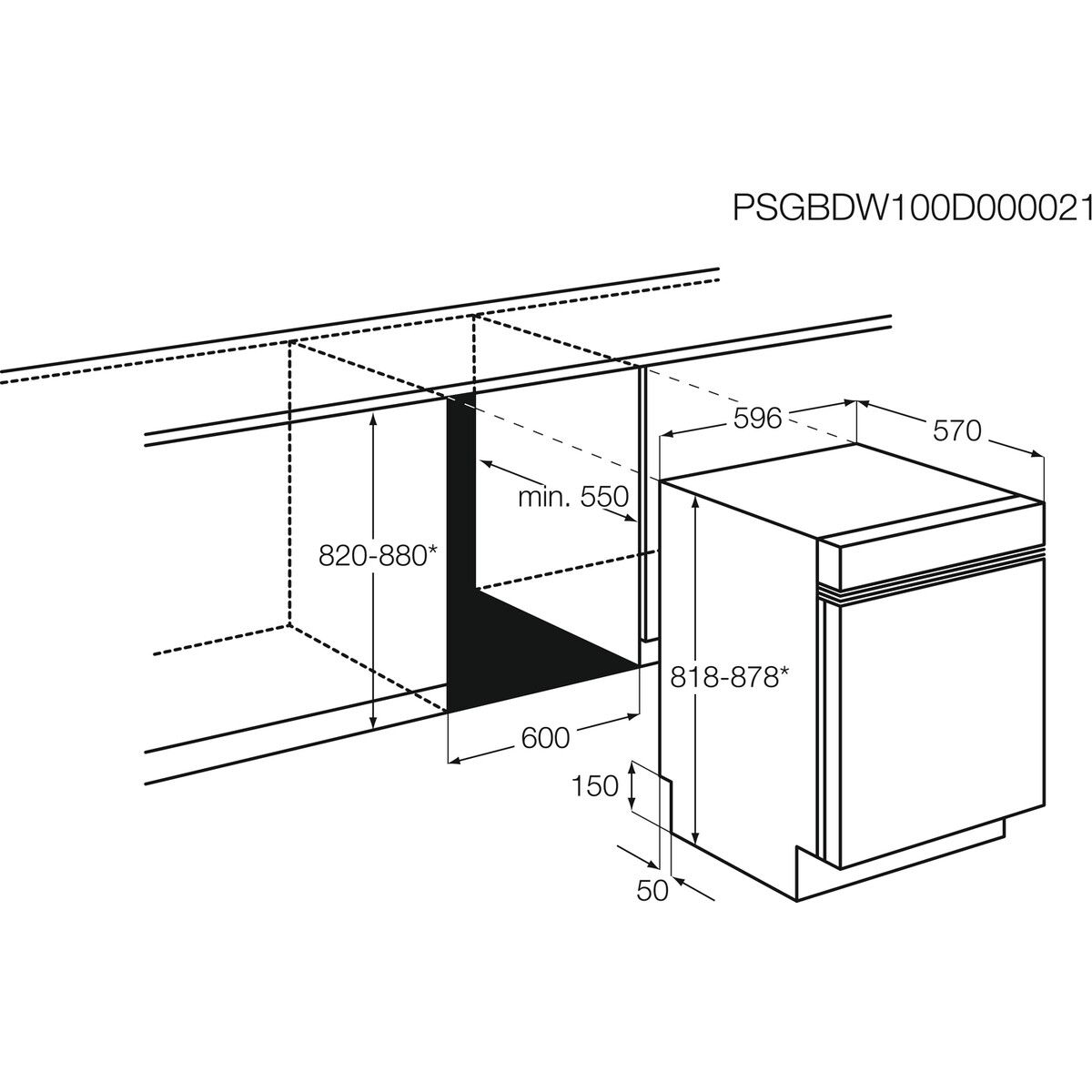 Zanussi ZDSN653X1 inbouw vaatwasser afbeelding 5