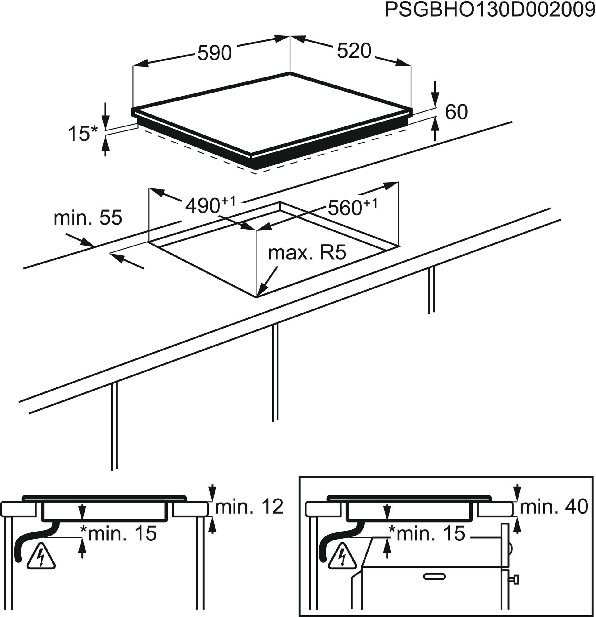 Zanussi kookplaat inbouw ZEI6840FBV afbeelding 4