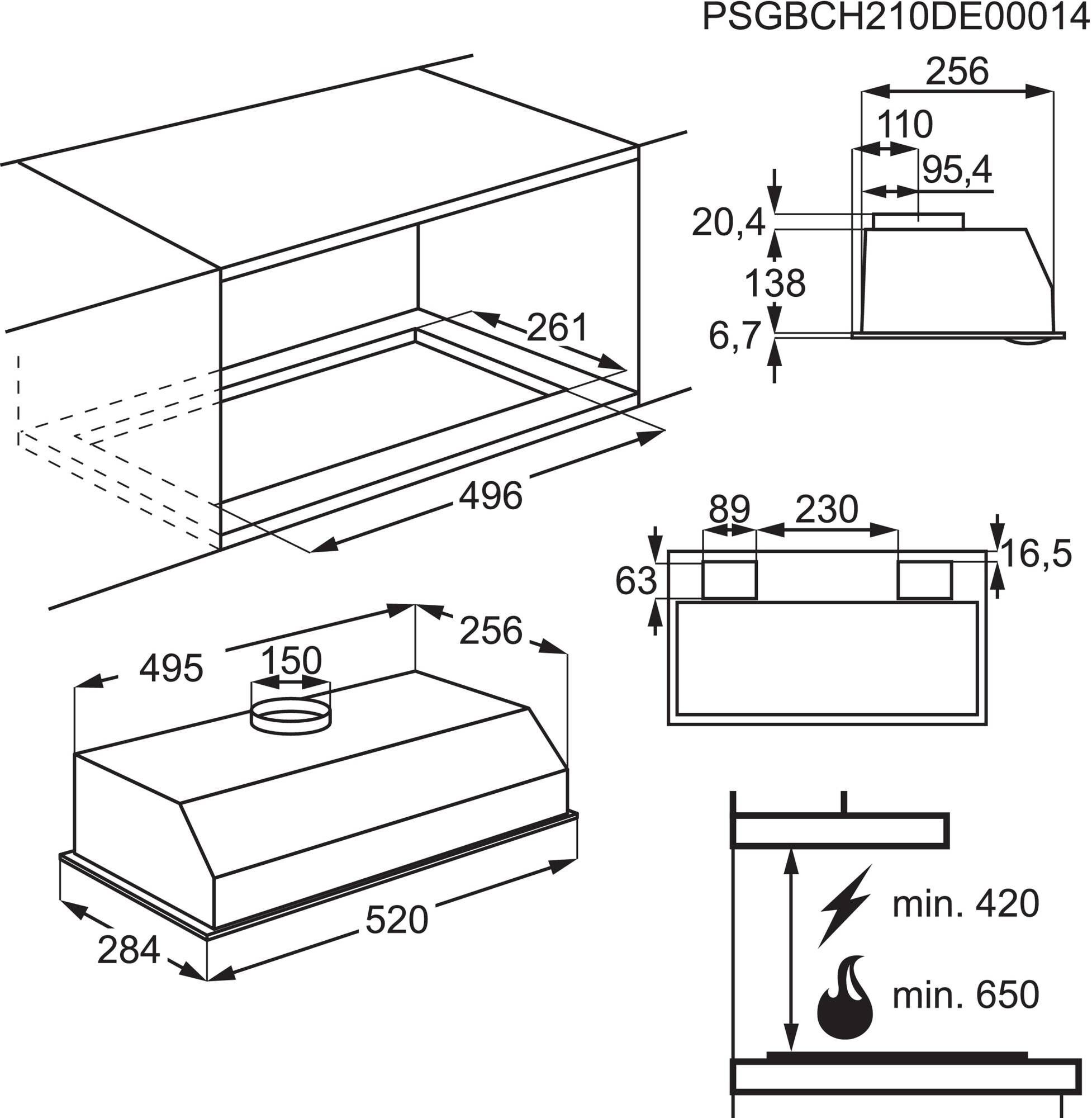 Zanussi afzuigkap ZFG315S afbeelding 3