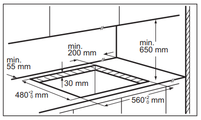 Zanussi kookplaat inbouw ZGGN755K afbeelding 4
