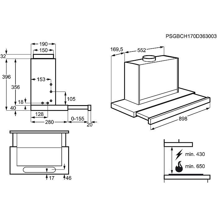 Zanussi afzuigkap  ZHP92350XA afbeelding 4