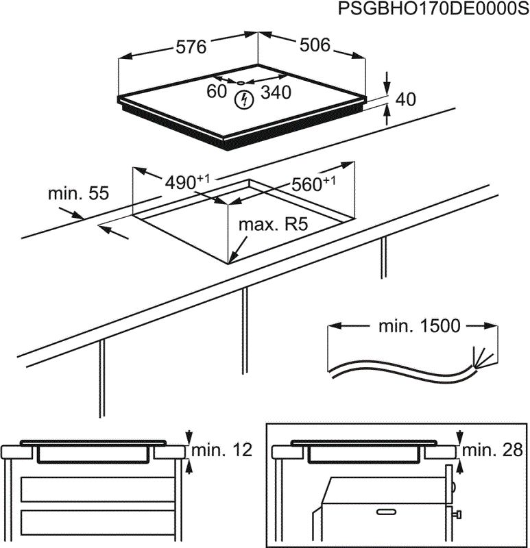 Zanussi ZHRN641X inbouw kookplaat afbeelding 5